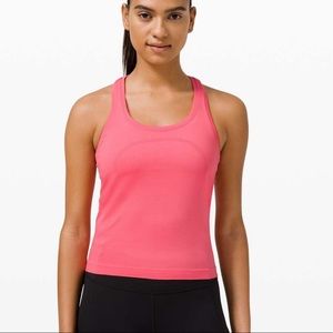 Lululemon Swiftly Tech Racerback 2.0 Race Length. Guava Pink. Size 8.